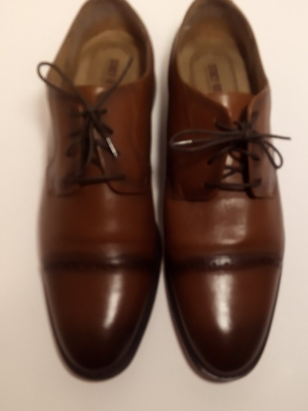Stacy Adams Barnett Brown Cap Toe Leather Dress Shoes Men's 13W